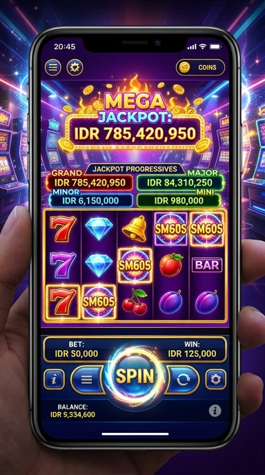 Tampilan antarmuka sm605 yang intuitif dan mudah digunakan.